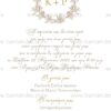 Προσκλητήριο γάμου με λογότυπο σε στεφανάκι TS160