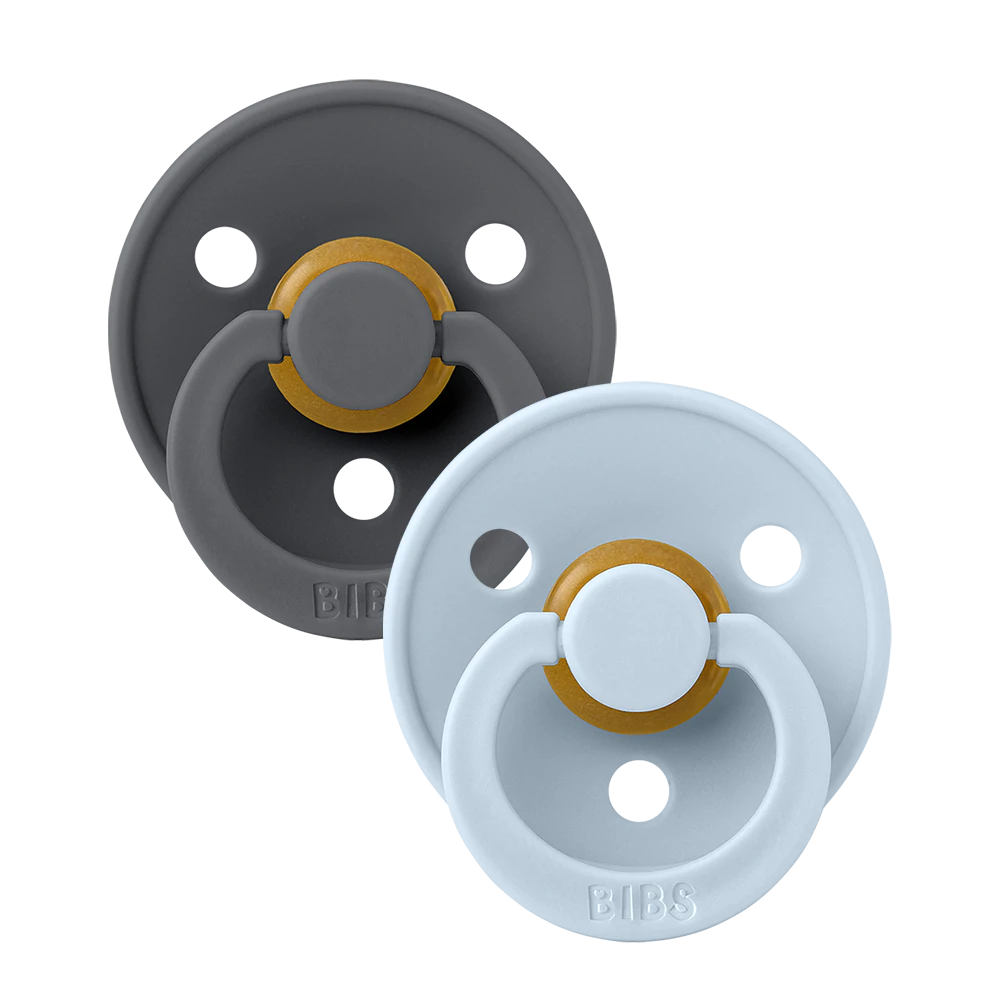 Πιπίλες Bibs Colour 2 Pack Iron/Baby Blue 18+ μηνών