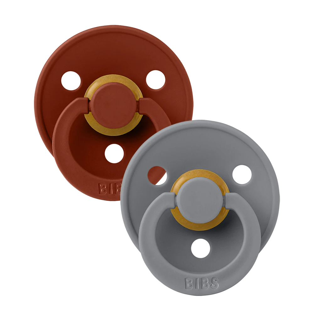 Πιπίλες Bibs Colour 2 Pack Rust/Smoke 0-6 μηνών