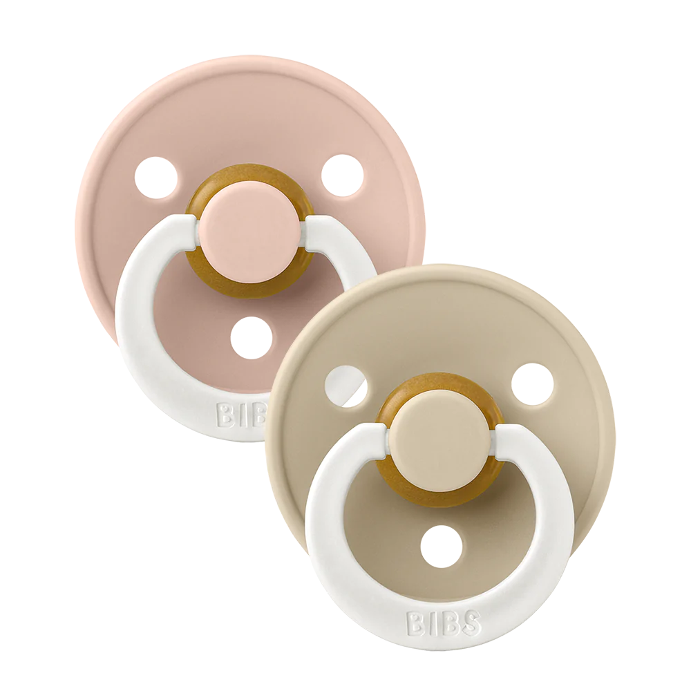 Πιπίλες Bibs Colour 2 Pack Blush GLOW/Vanilla GLOW 6-18 μηνών