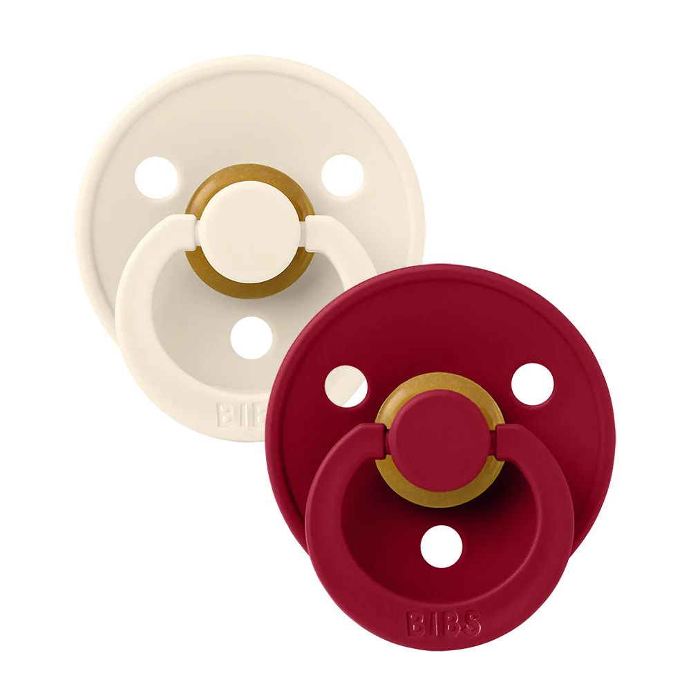 Πιπίλες Bibs Colour 2 Pack Ivory/Ruby 6-18 μηνών