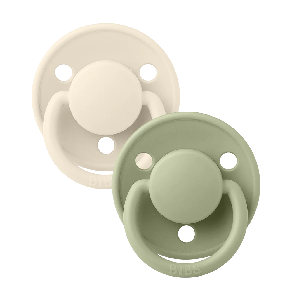 Πιπίλες Σιλικόνης Bibs De Lux 2 Pack Ivory/ Sage One Size