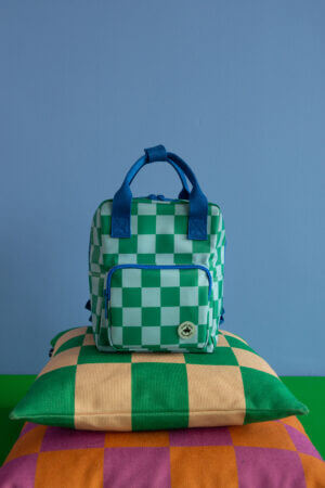 Μικρό Σακίδιο Πλάτης Studio Ditte blocks green blue - Image 8