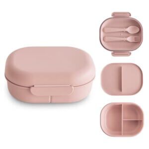 Mushie Φαγητοδοχείο Με Χωρίσματα Lunchbox Blush