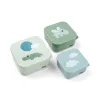 Done By Deer Δοχεία φαγητού σετ 3τμχ Happy Clouds Green