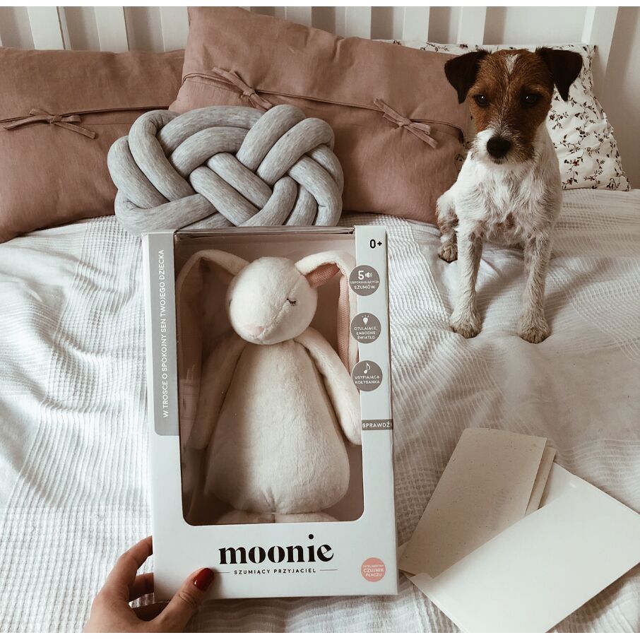 MOONIE Επαναφορτιζόμενο βοήθημα ύπνου με αισθητήρα κλάματος και φωτισμό Powder Bunny - Image 8