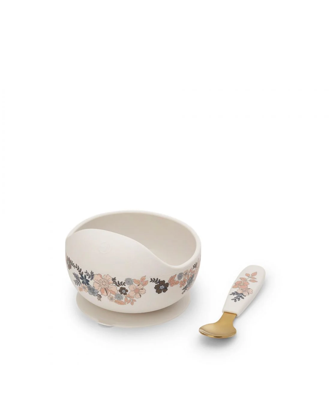 Σετ Μπωλ-Κουταλάκι Elodie Με Αντιολισθητική Βάση Blue Garden 2 τμχ