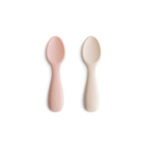 Βρεφικό Κουτάλι Σιλικόνης 2-Pack - Blush/Shifting Sand