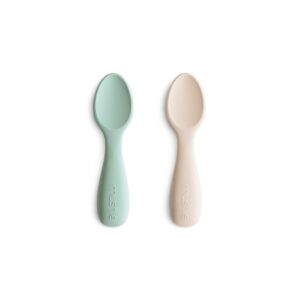 Βρεφικό Κουτάλι Σιλικόνης 2-Pack - Cambridge Blue/Shifting Sand