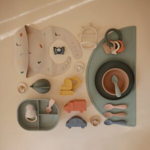 Βρεφικό Κουτάλι Σιλικόνης 2-Pack - Cambridge Blue/Shifting Sand - Image 3