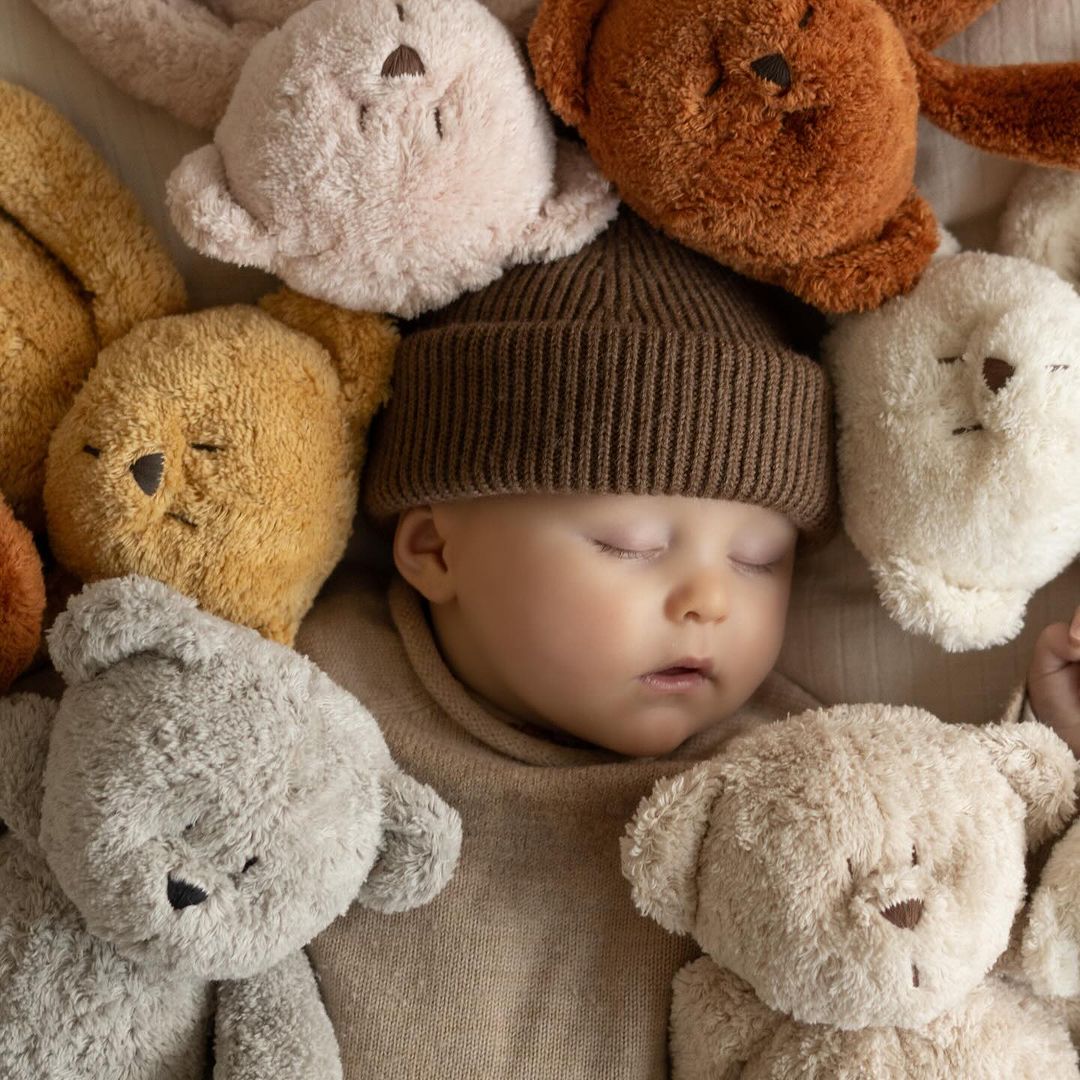 MOONIE: Επαναφορτιζόμενο βοήθημα ύπνου με αισθητήρα κλάματος από οργανικό βαμβάκι χρώμα Caramel - Image 7