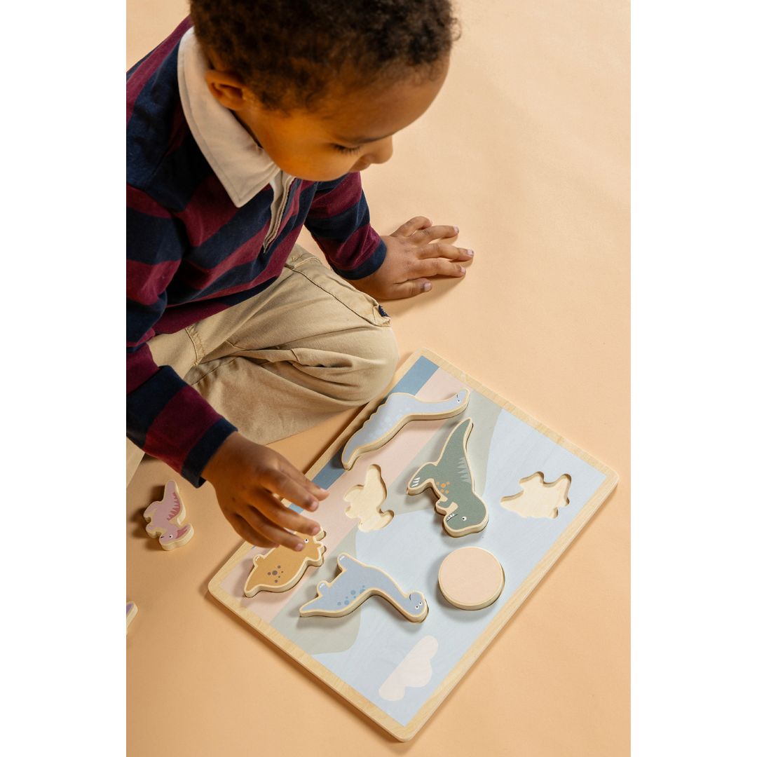 Ξύλινο Πάζλ με ζωάκια Δεινόσαυροι Jabadabado - Image 2