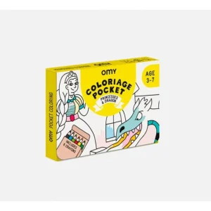 Αφίσα μίνι για ζωγραφική με ξυλομπογιές Δράκοι & πριγκίπισσες OMY