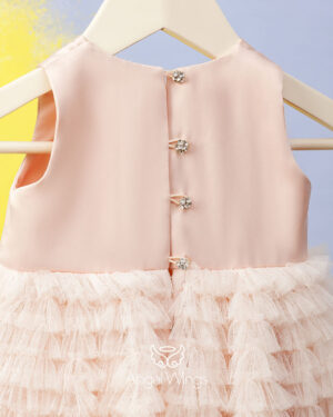 Βαπτιστικό Φόρεμα SS25 VALENTINA pink Angel Wings - Image 4