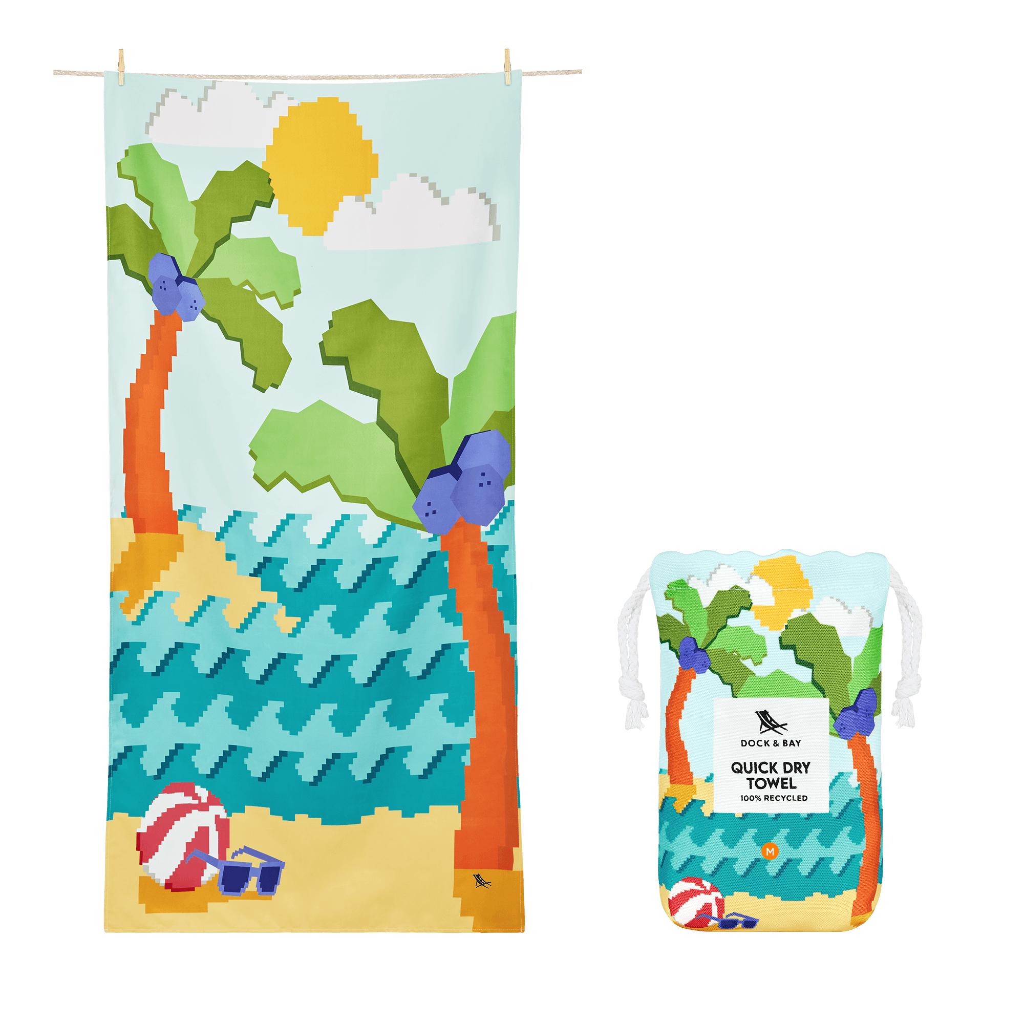 Dock & Bay Παιδική πετσέτα θαλάσσης Build A Beach Microfiber 130x70 εκ
