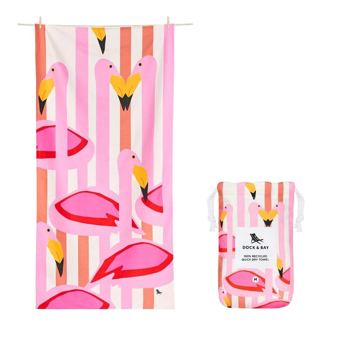 Dock & Bay Παιδική πετσέτα θαλάσσης Flamboyant Flamingos Microfiber 130x70 εκ