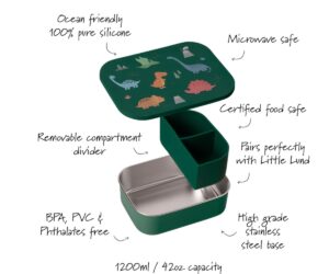 Little Lund Lunch Box 1200ml Dino - Image 4