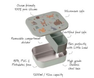 Little Lund Lunch Box 1200ml Woodland - Image 2