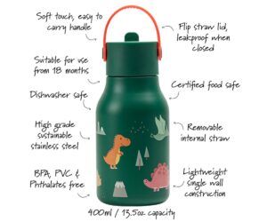 Little Lund Water Bottle 400ml Dino - Image 4