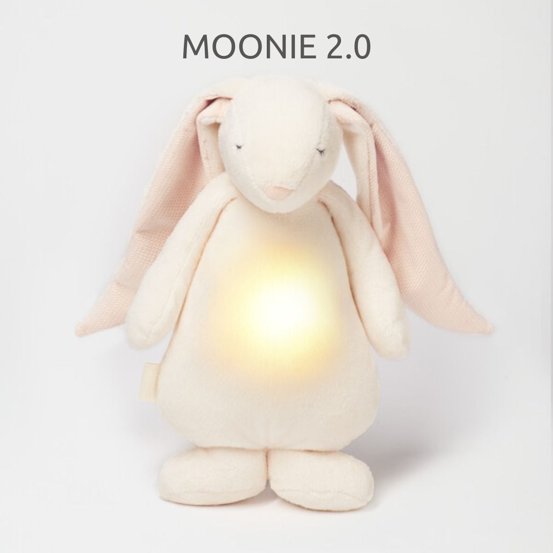 MOONIE 2.0: Επαναφορτιζόμενο βοήθημα ύπνου με ηχογράφηση & αισθητήρα κλάματος Cream Bunny - Image 3