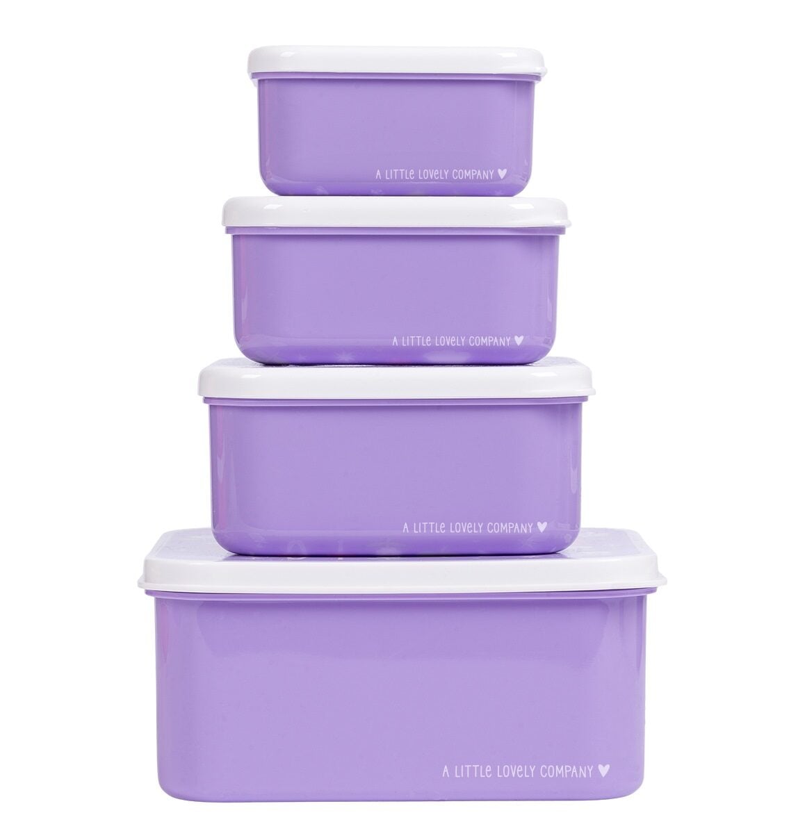 A little lovely company Σετ 4 δοχεία φαγητού Lunch & Snack Box Unicorn Dreams - Image 3