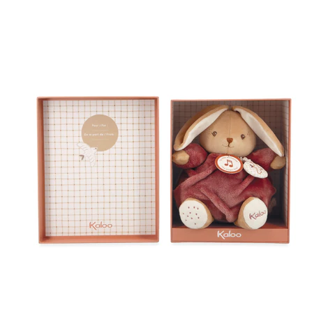 INTEMPOREL Υφασμάτινο μουσικό κουνελάκι - Bordeaux 17εκ. Kaloo - Image 4