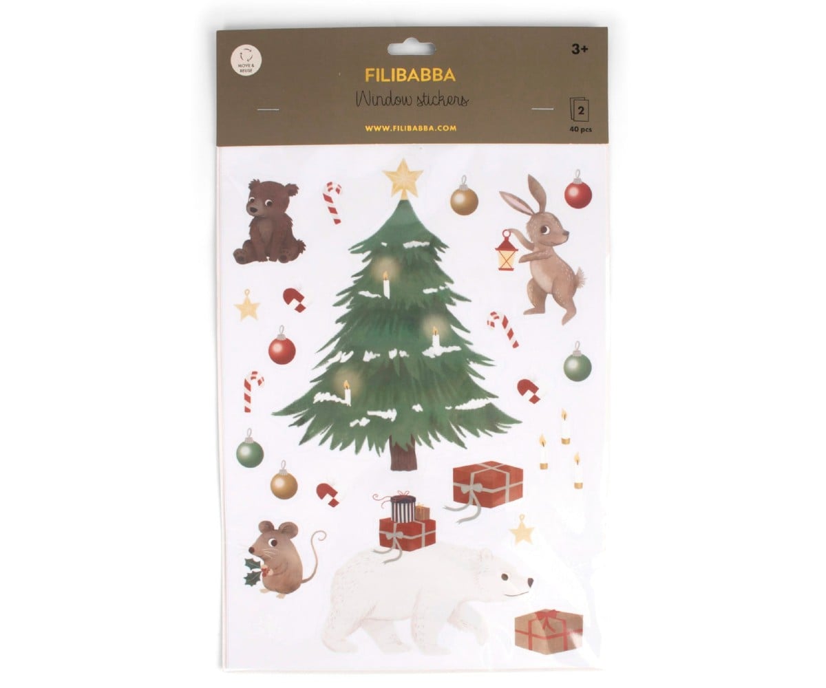 Filibabba Window Stickers Wonderful Winter Forest Friends