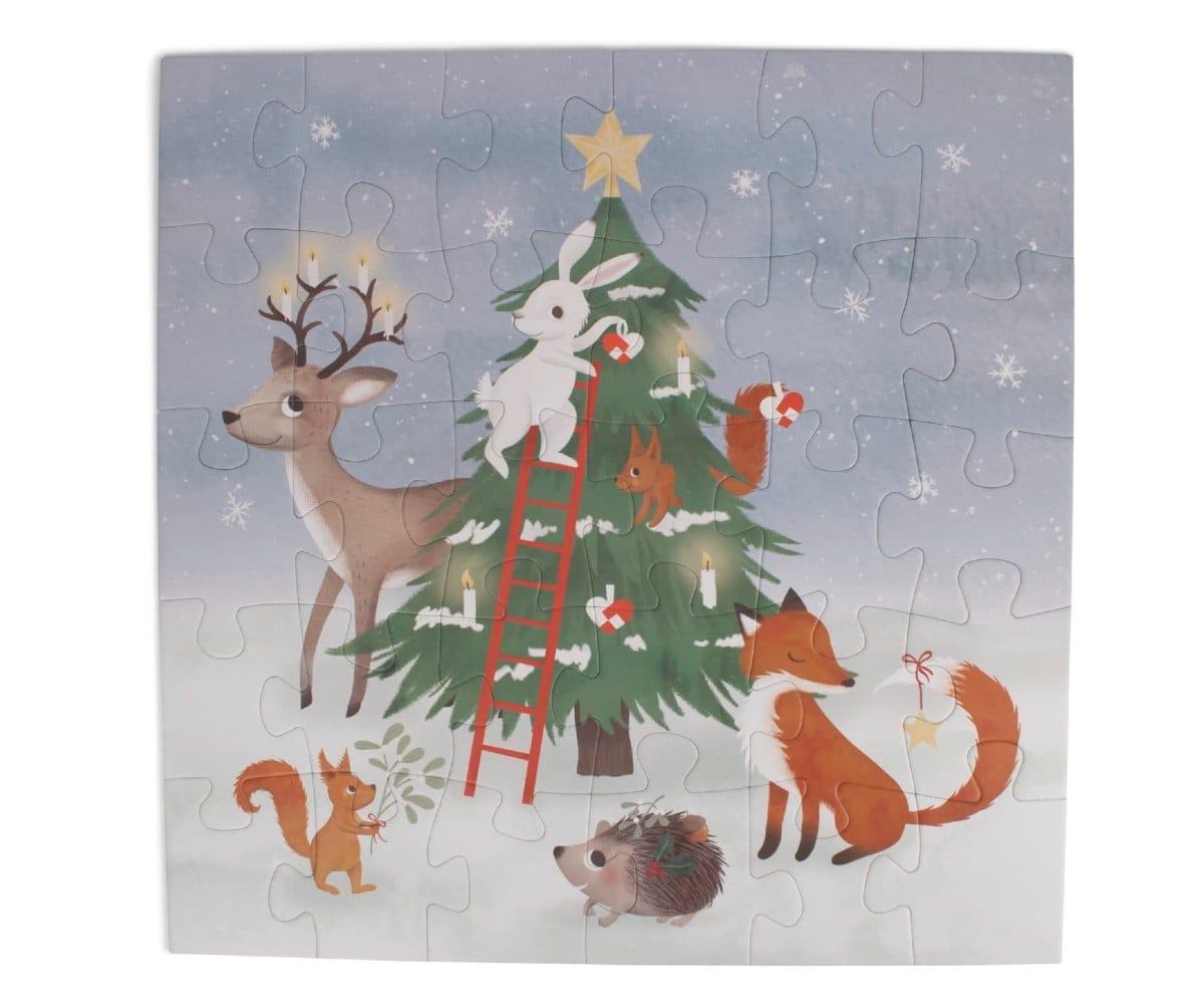 Filibabba Puzzle with 30pcs Wonderful Winter Forest Friends - Image 3