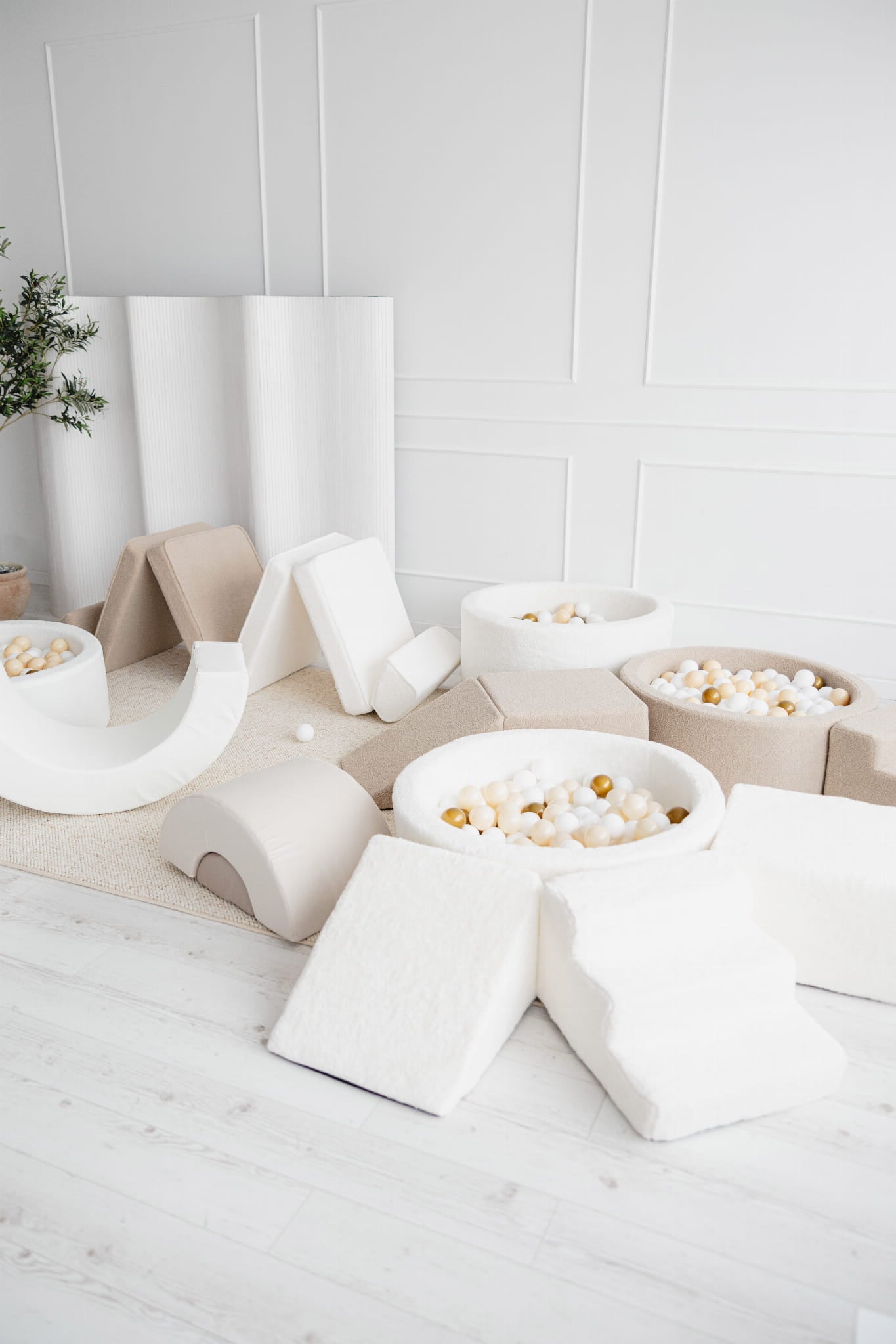 Πισίνα με μπάλες boucle beige 30*90 - Image 5