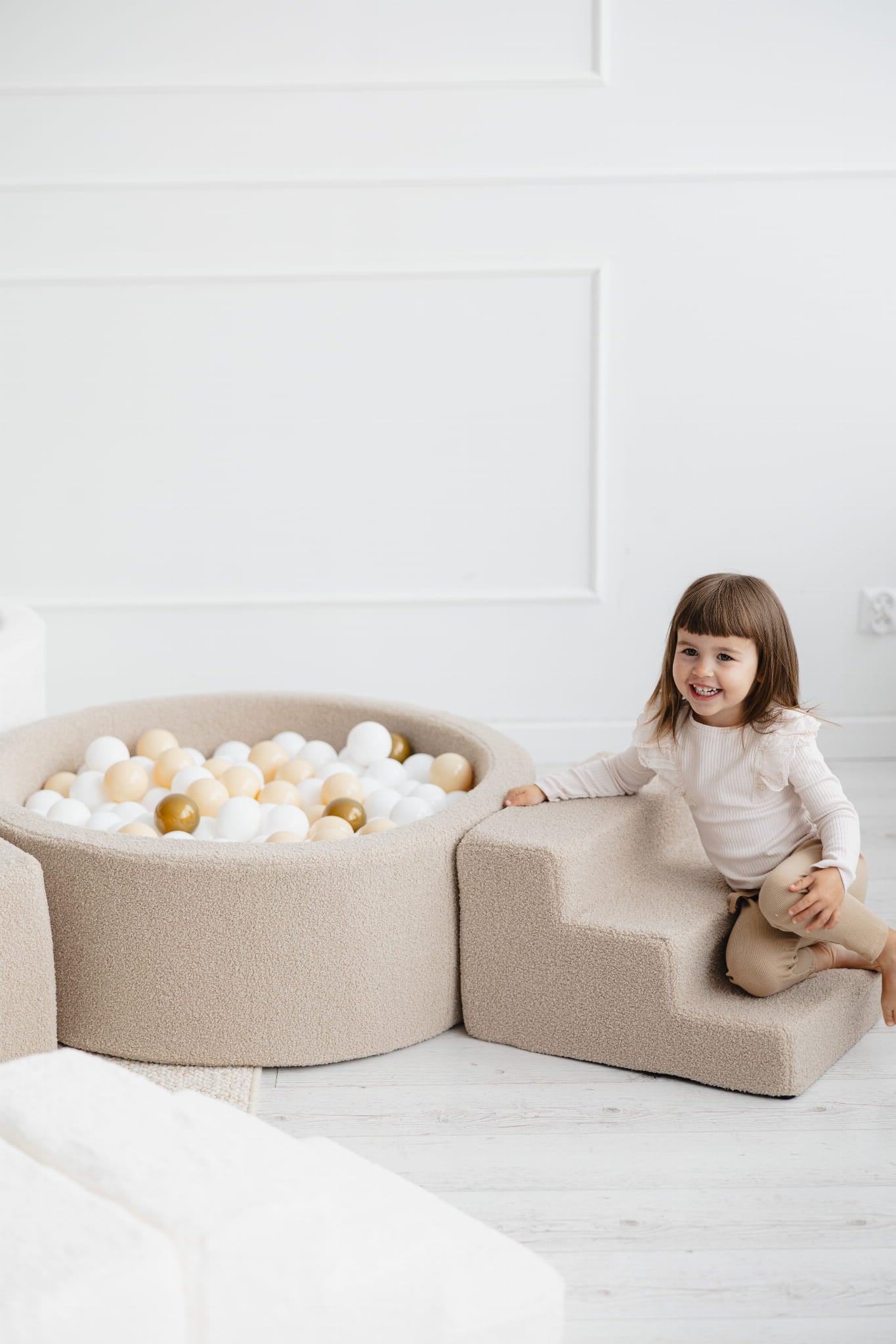 Πισίνα με μπάλες boucle beige 30*90 - Image 2