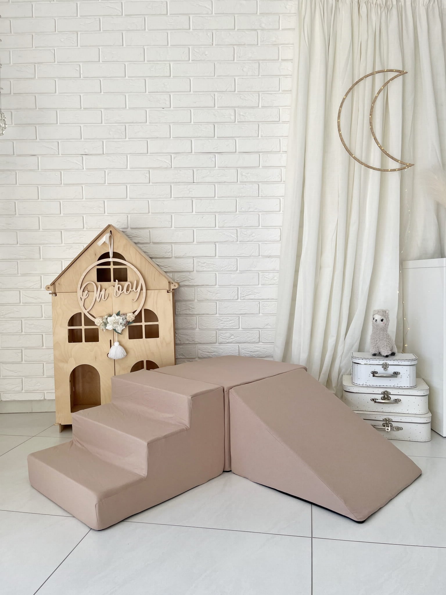 Γυμναστήριο αφρού 3 τεμαχίων beige - Image 5