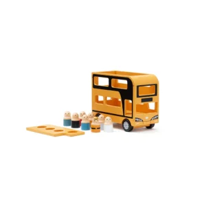 KIDS CONCEPT Ξύλινο double decker λεωφορείο με φιγούρες AIDEN
