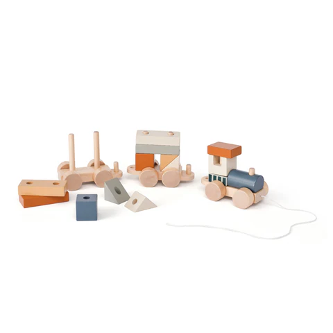 KIDS CONCEPT Ξύλινο τρενάκι με τουβλάκια ταξινόμησης - Image 6