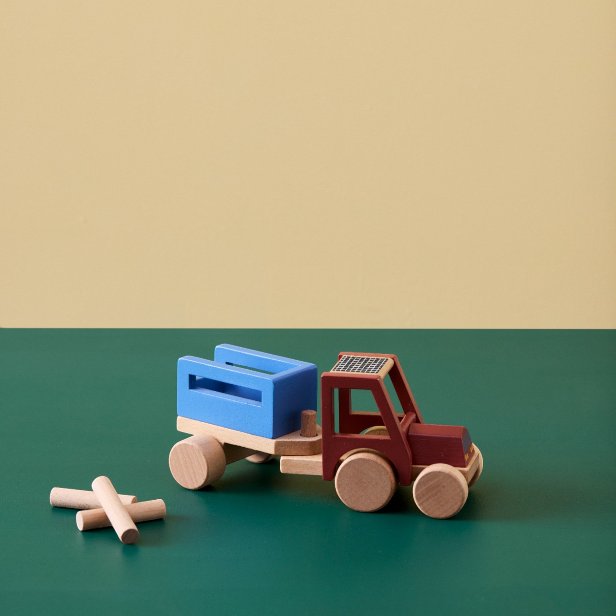 KIDS CONCEPT Ξύλινo τρακτέρ με αποσπώμενο τρέιλερ AIDEN - Image 3