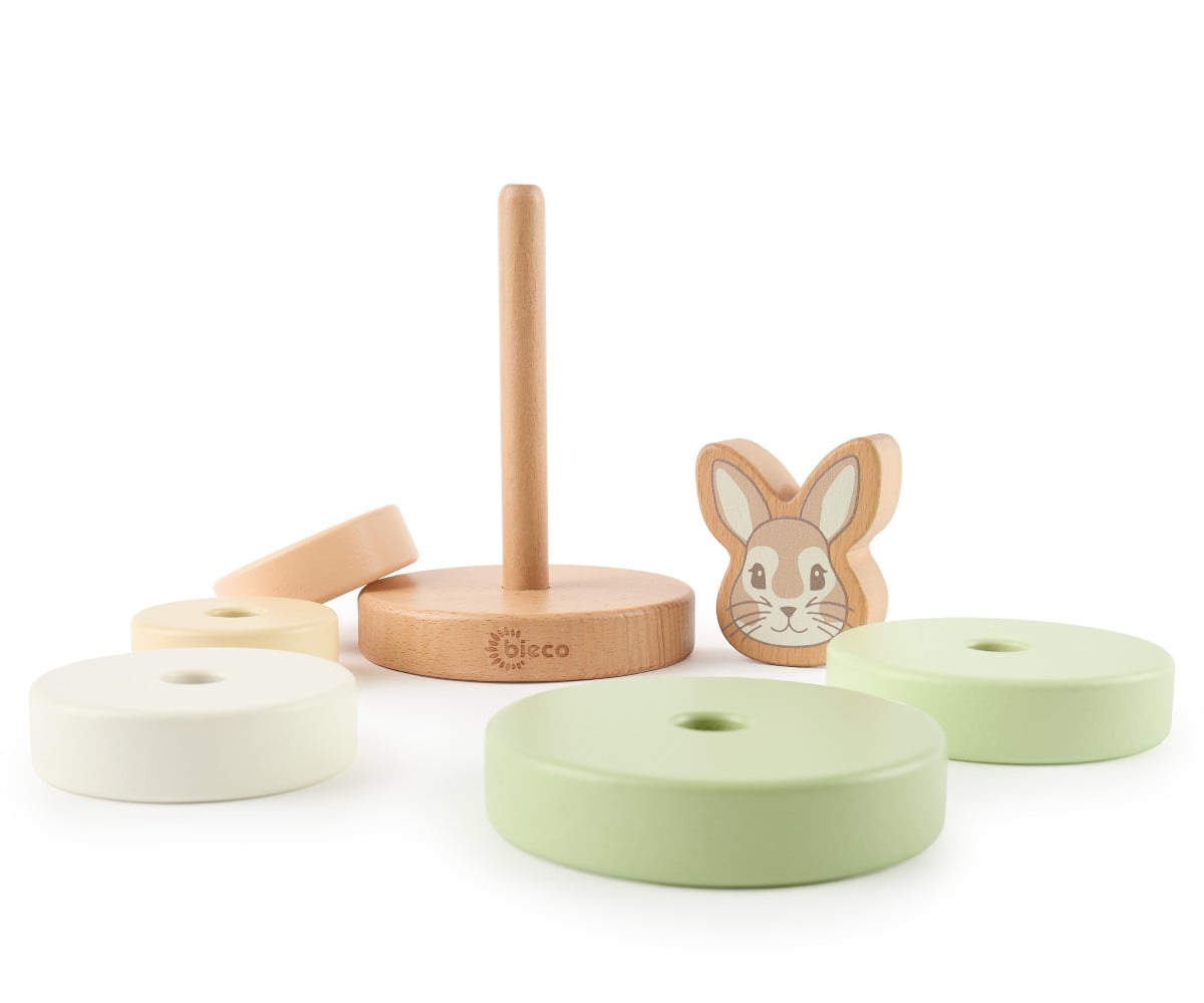 Bieco Ξύλινο Παιχνίδι Στοίβαξης Λαγουδάκι Fine - Image 2