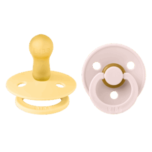 BIBS ΣΕΤ ΠΙΠΙΛΕΣ 2ΤΜΧ COLOUR BUTTER/PETAL – ΣΤΡΟΓΓΥΛΗ No2