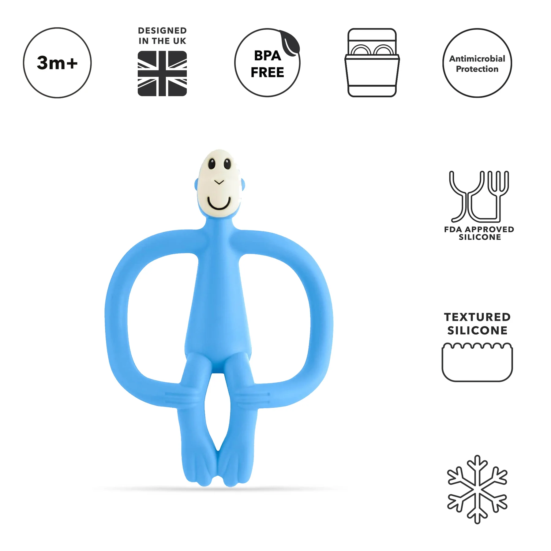 Μασητικό matchstick monkey LIGHT BLUE - Image 5