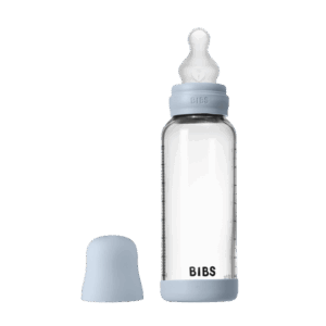 BIBS ΓΥΑΛΙΝΟ ΜΠΙΜΠΕΡΟ 240ml – SILICONE- BABY BLUE