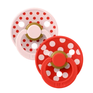 BIBS STUDIO COLLECTION ΣΕΤ ΠΙΠΙΛΕΣ 2ΤΜΧ POLKA DOT CANDY APPLE/BLOSSOM No2