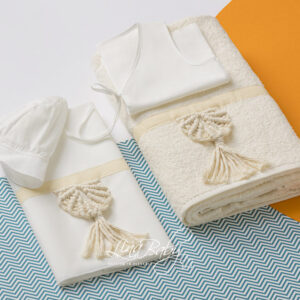 Λαδόπανα Βάπτισης Lina Baby Μακραμέ