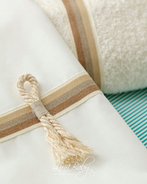 Λαδόπανα Βάπτισης Lina Baby Τέρρα - Image 2