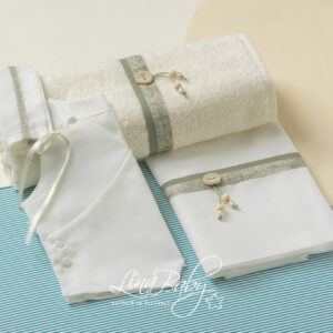 Λαδόπανα Βάπτισης Lina Baby Ρόκα