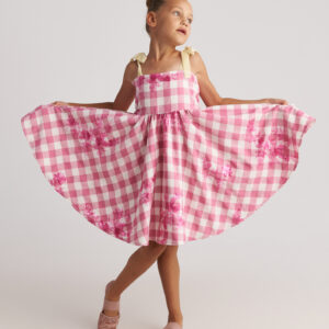 Two In A Castle Φόρεμα Pinklady Embroidered Vichy