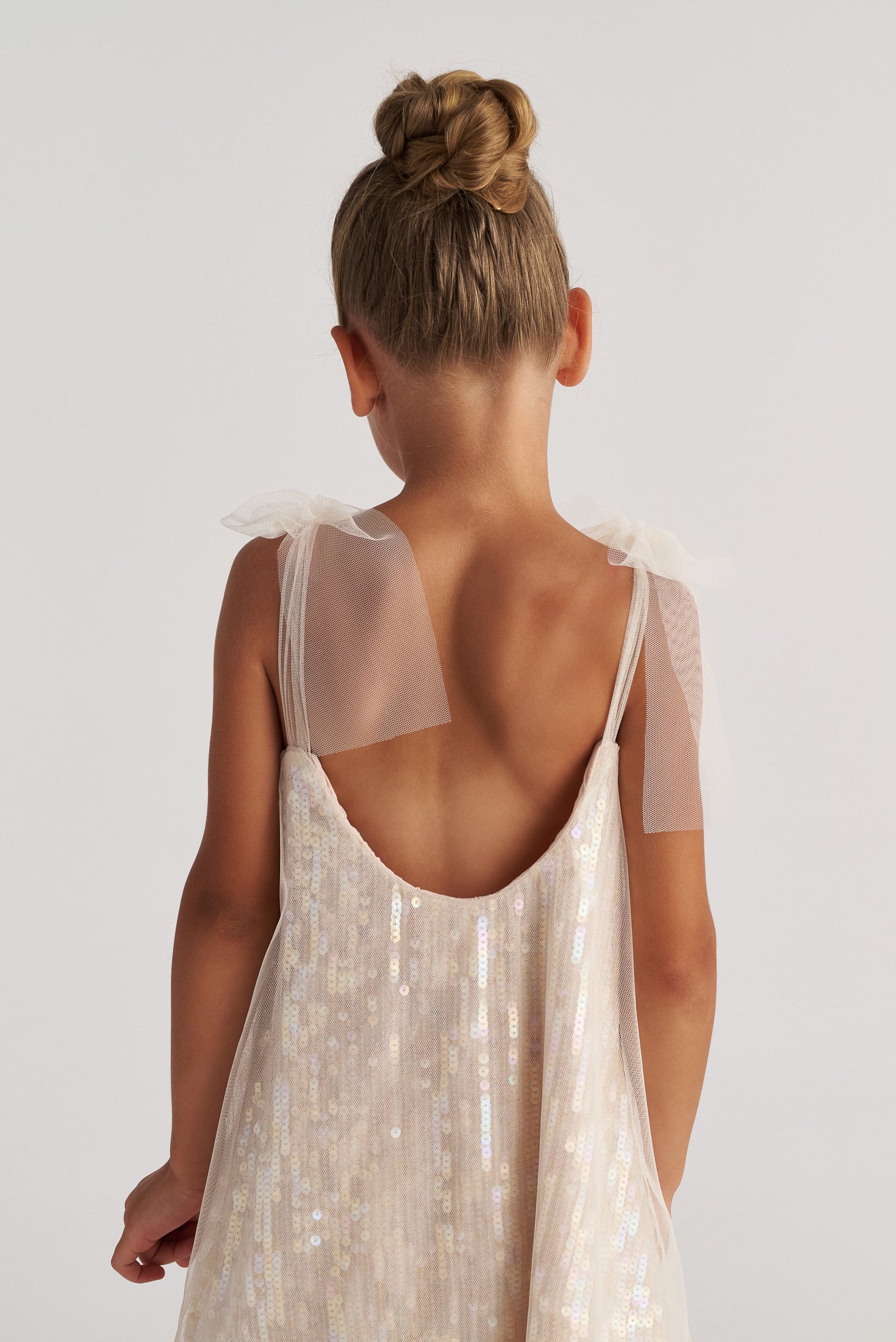 Two In A Castle Φόρεμα σε Α Γραμμή με Τούλι & Παγιέτα - Image 2