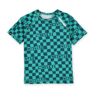 Μαγιό μπλούζα Beach and Bandits Checkered Waves Tee