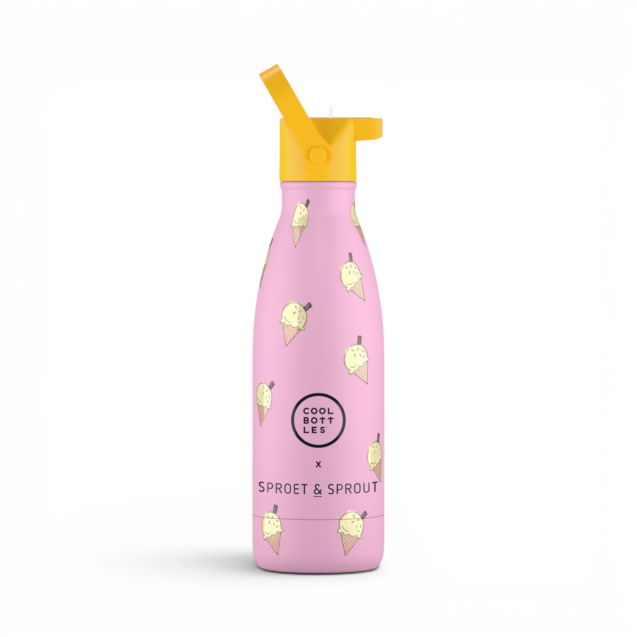 COOL BOTTLES Ανοξείδωτο παιδικό μπουκάλι Pink Scoop 350ml