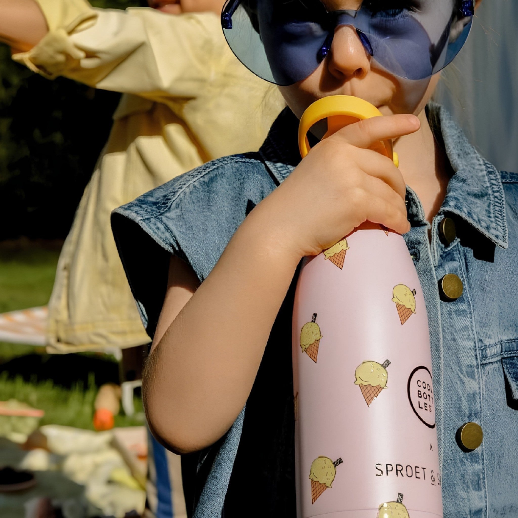 COOL BOTTLES Ανοξείδωτο παιδικό μπουκάλι Pink Scoop 350ml - Image 2