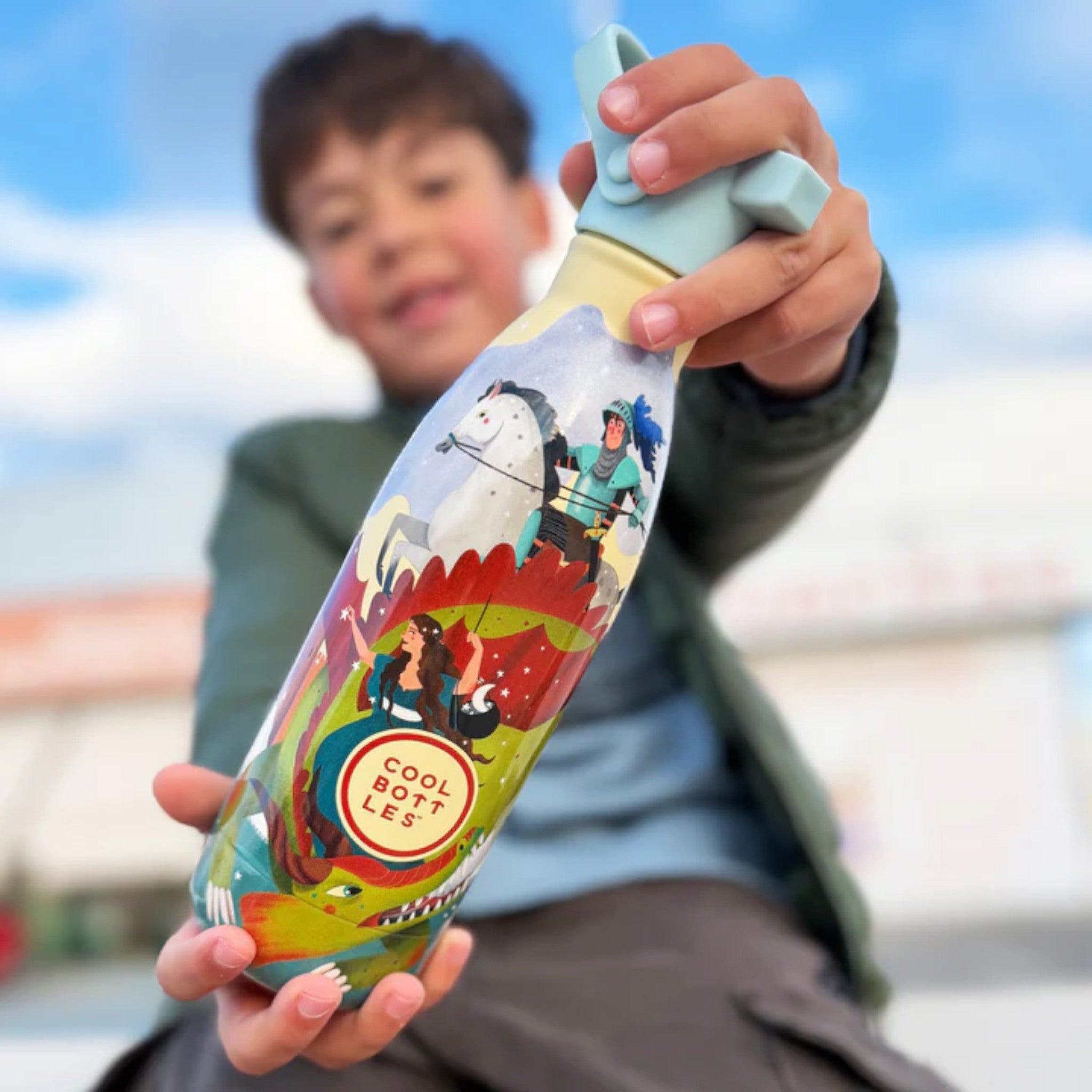 COOL BOTTLES Ανοξείδωτο παιδικό μπουκάλι Knight Legend 350ml - Image 2
