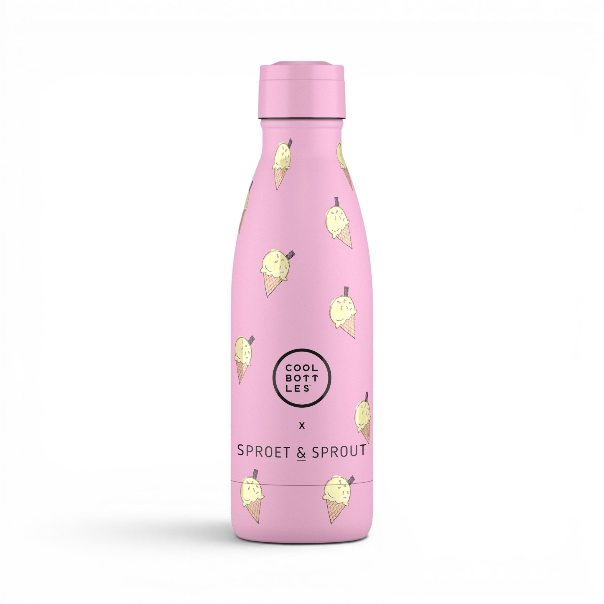 COOL BOTTLES Ανοξείδωτο παιδικό μπουκάλι Pink Scoop 350ml - Image 5