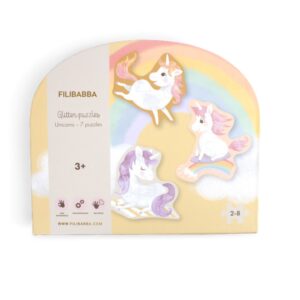 Filibabba Set of 7 Puzzles Unicorn Shores